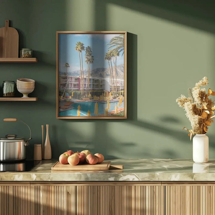 Palm Springs Saguaro - Stretched Canvas, Poster or Fine Art Print I Heart Wall Art