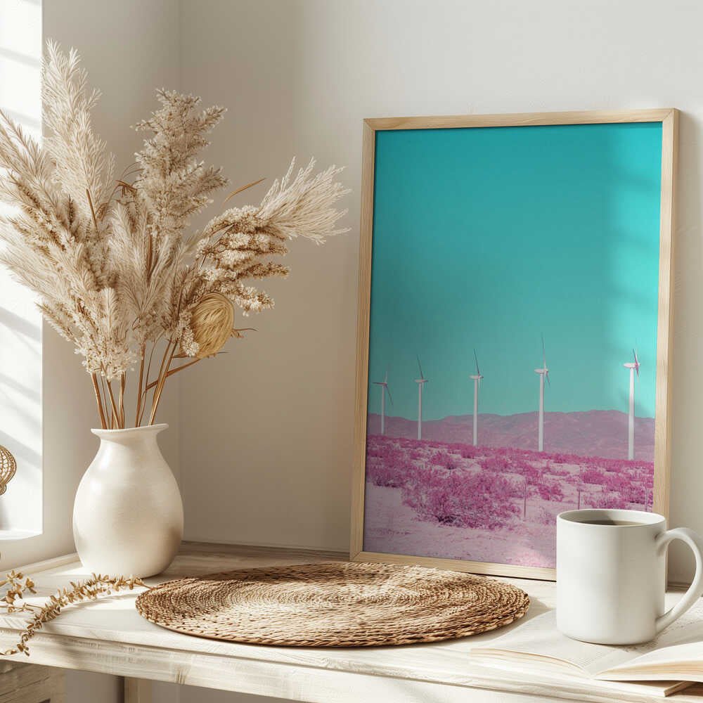 Palm Springs Windmills in the Desert - Stretched Canvas, Poster or Fine Art Print - I Heart Wall Art - Poster Print, Canvas Print or Framed Art Print