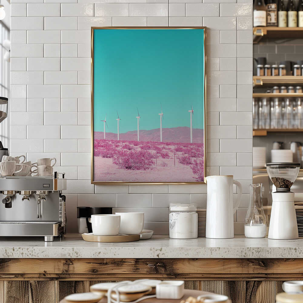 Palm Springs Windmills in the Desert - Stretched Canvas, Poster or Fine Art Print - I Heart Wall Art - Poster Print, Canvas Print or Framed Art Print