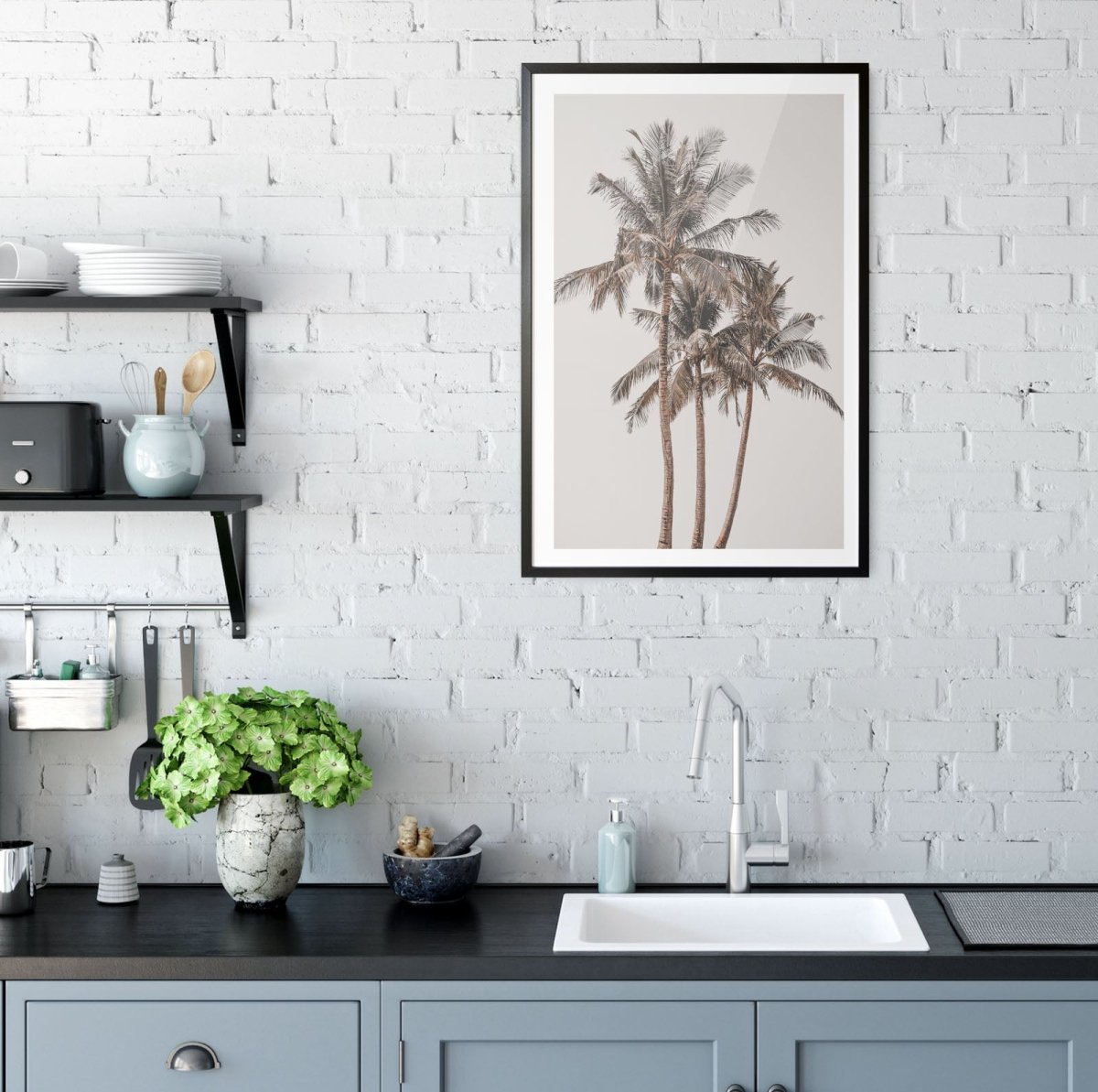 Palm Study V - Coastal Photographic Art / Stretched Canvas Print - I Heart Wall Art - Poster Print, Canvas Print or Framed Art Print