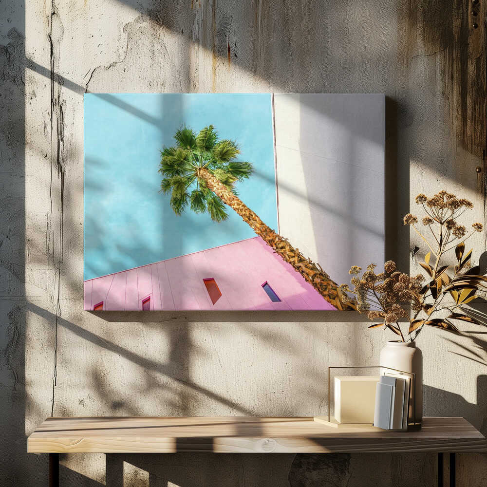 Palm Tree Lookup - Stretched Canvas, Poster or Fine Art Print - I Heart Wall Art - Poster Print, Canvas Print or Framed Art Print