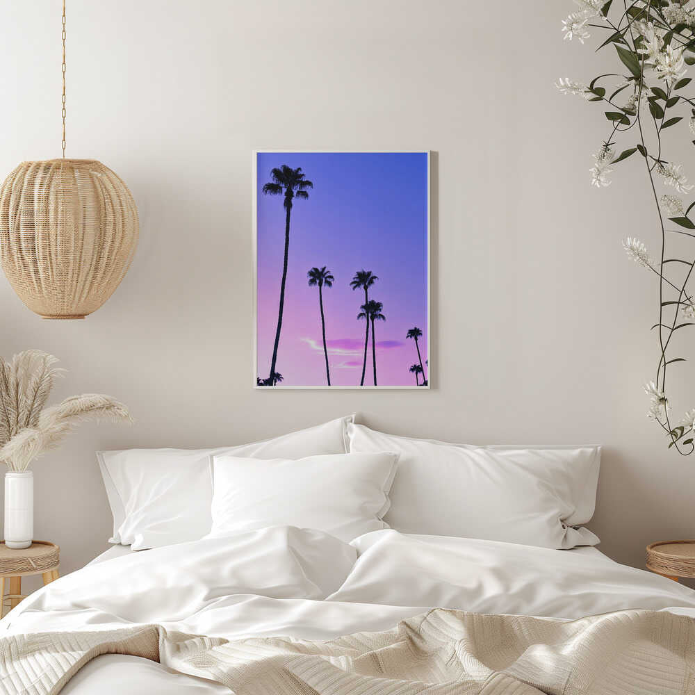 Palm Tree Sunset - Stretched Canvas, Poster or Fine Art Print - I Heart Wall Art - Poster Print, Canvas Print or Framed Art Print