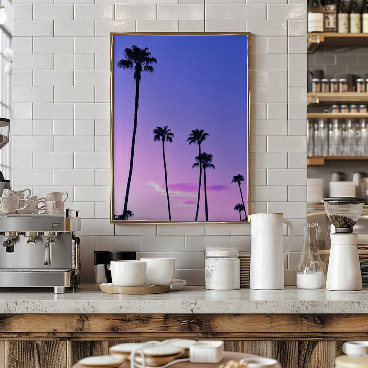 Palm Tree Sunset - Stretched Canvas, Poster or Fine Art Print - I Heart Wall Art - Poster Print, Canvas Print or Framed Art Print