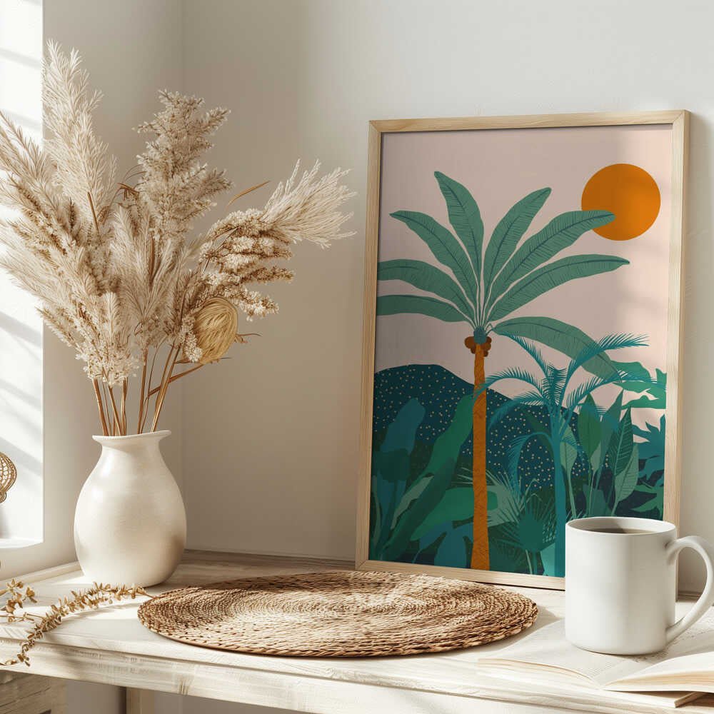 Palm Vibes - Stretched Canvas, Poster or Fine Art Print - I Heart Wall Art - Poster Print, Canvas Print or Framed Art Print