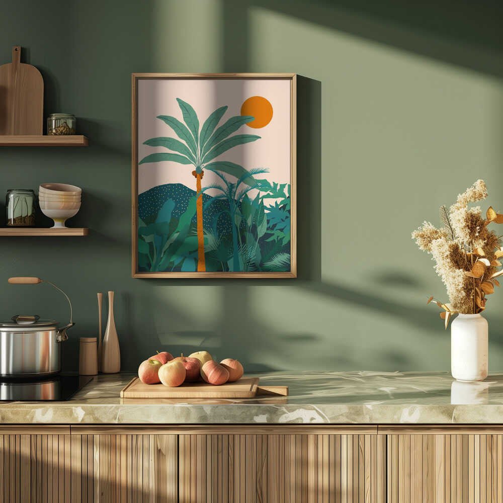 Palm Vibes - Stretched Canvas, Poster or Fine Art Print - I Heart Wall Art - Poster Print, Canvas Print or Framed Art Print
