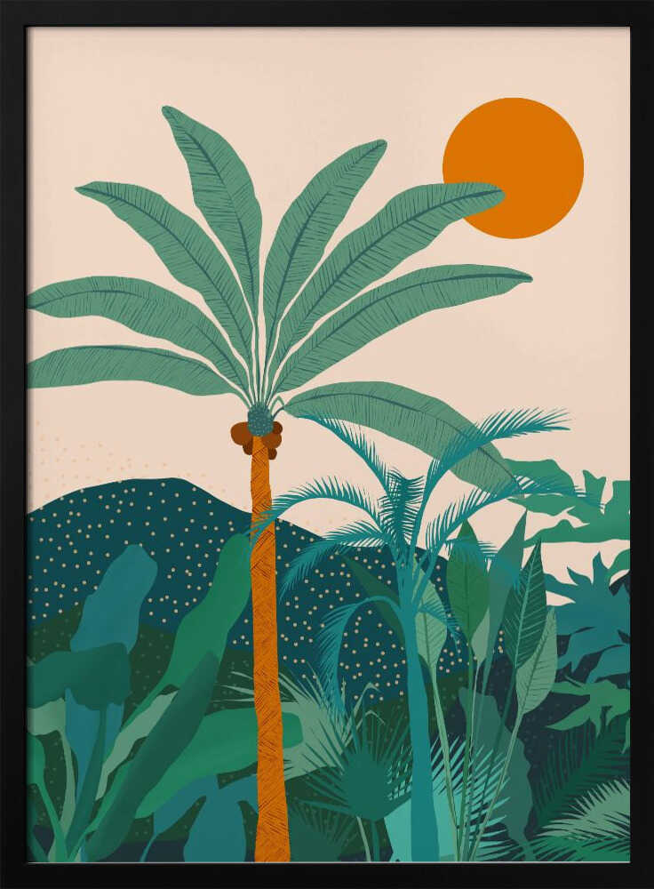 Palm Vibes - Stretched Canvas, Poster or Fine Art Print - I Heart Wall Art - Poster Print, Canvas Print or Framed Art Print