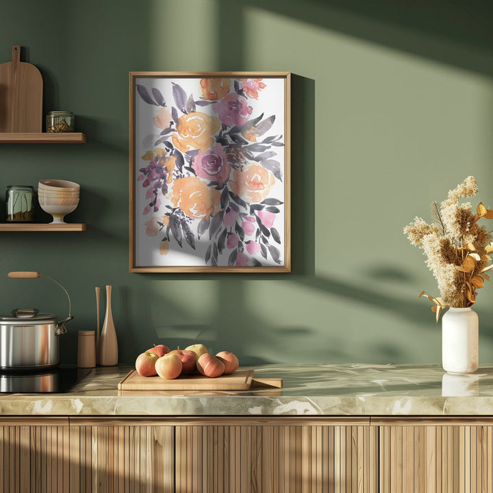 Paloma bouquet - Stretched Canvas, Poster or Fine Art Print I Heart Wall Art