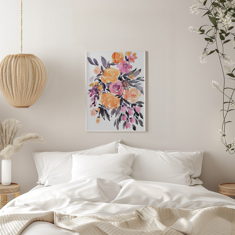 Paloma bouquet - Stretched Canvas, Poster or Fine Art Print I Heart Wall Art