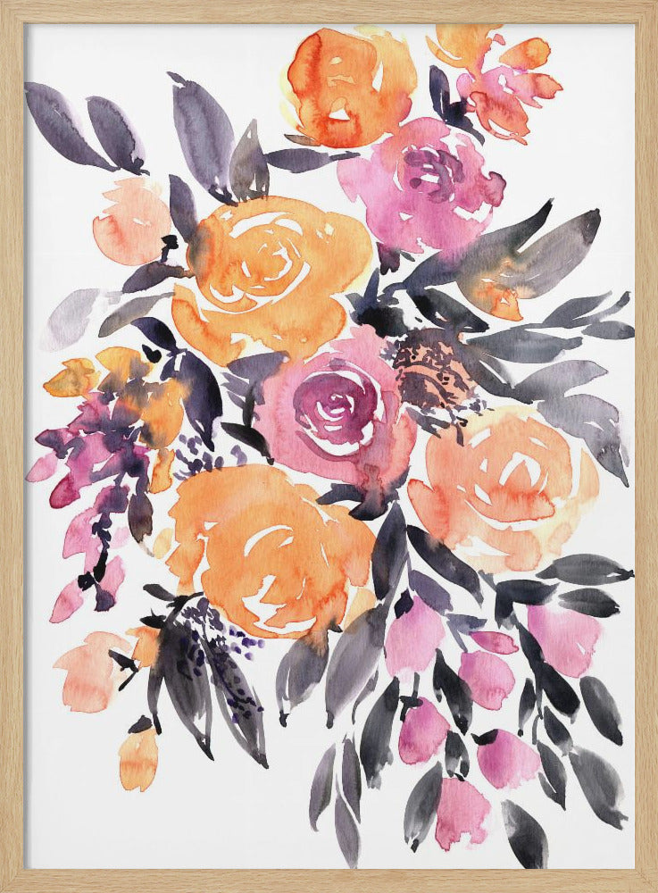 Paloma bouquet - Stretched Canvas, Poster or Fine Art Print I Heart Wall Art
