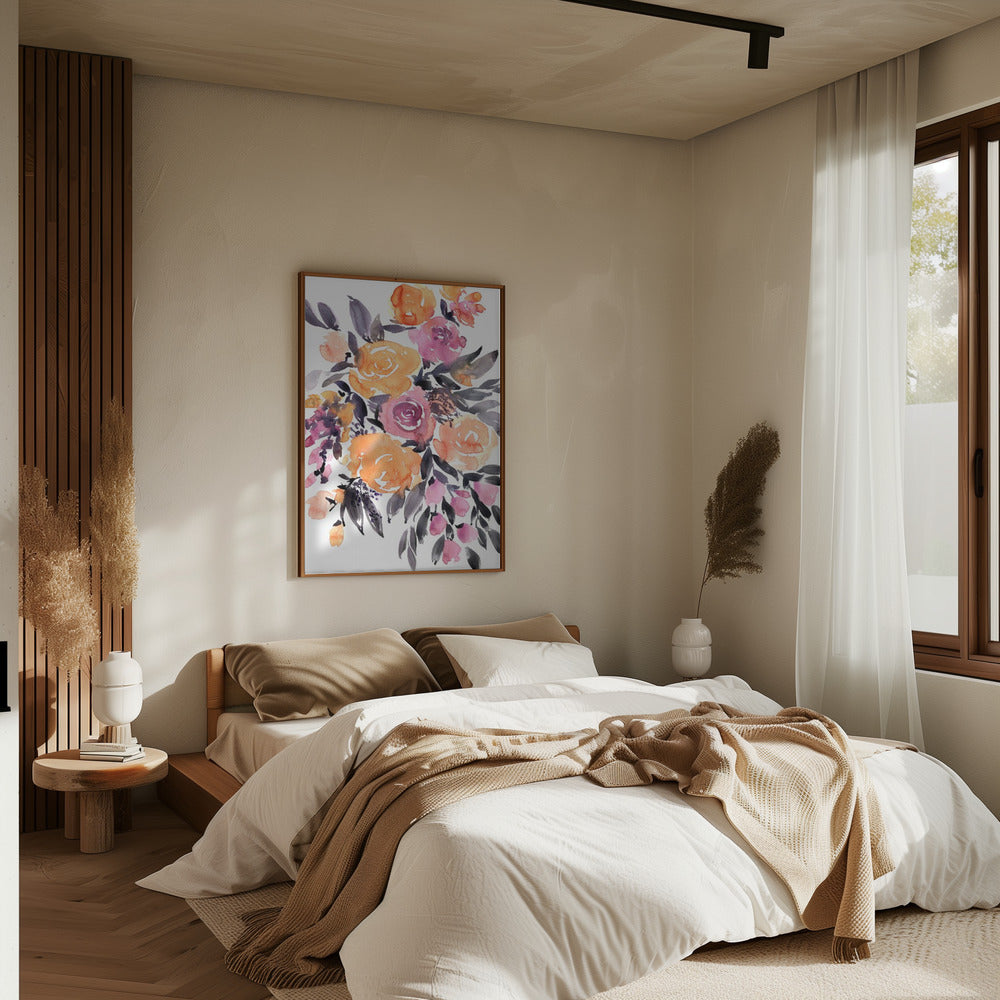 Paloma bouquet - Stretched Canvas, Poster or Fine Art Print I Heart Wall Art
