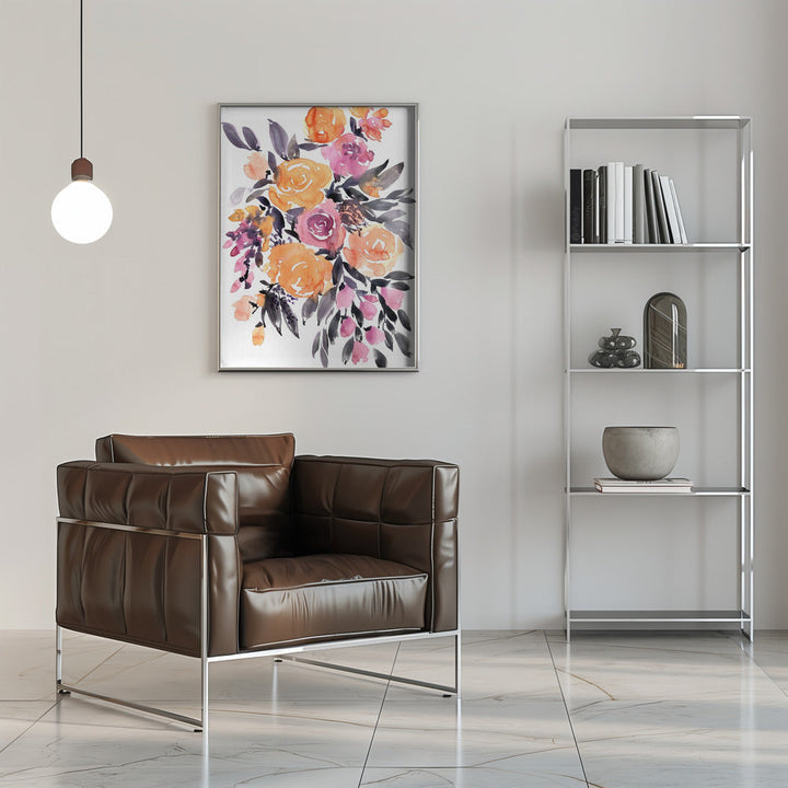 Paloma bouquet - Stretched Canvas, Poster or Fine Art Print I Heart Wall Art