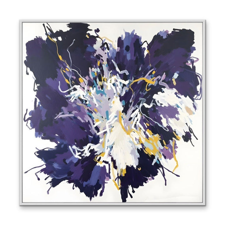 Pansy - Colourful Abstract Blue Floral Art Print - I Heart Wall Art - Poster Print, Canvas Print or Framed Art Print