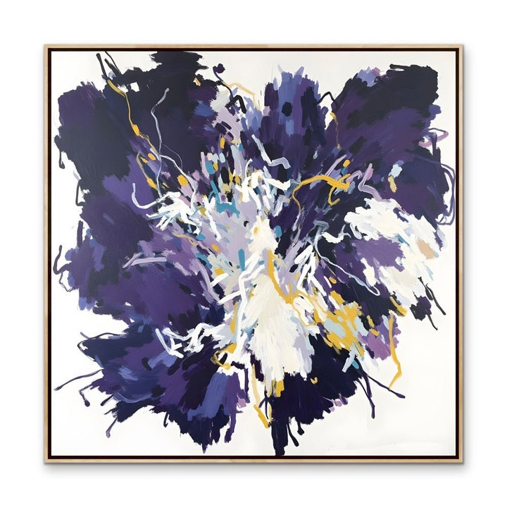 Pansy - Colourful Abstract Blue Floral Art Print - I Heart Wall Art - Poster Print, Canvas Print or Framed Art Print
