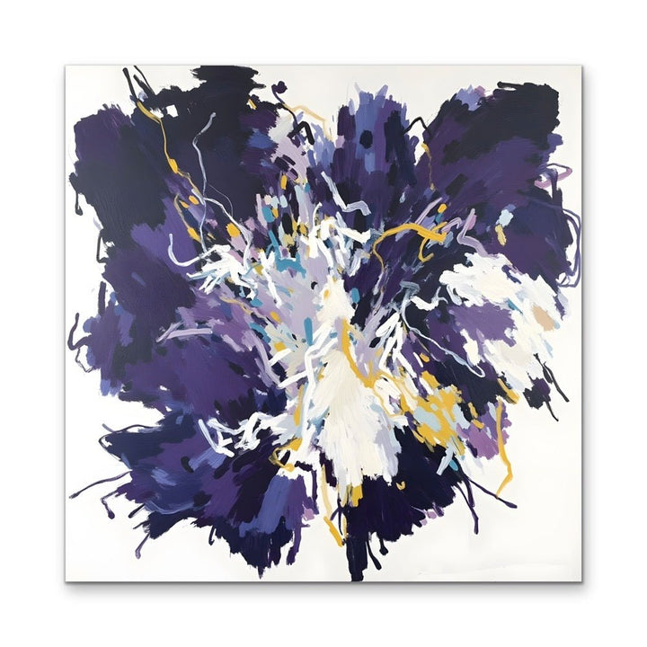Pansy - Colourful Abstract Blue Floral Art Print - I Heart Wall Art - Poster Print, Canvas Print or Framed Art Print