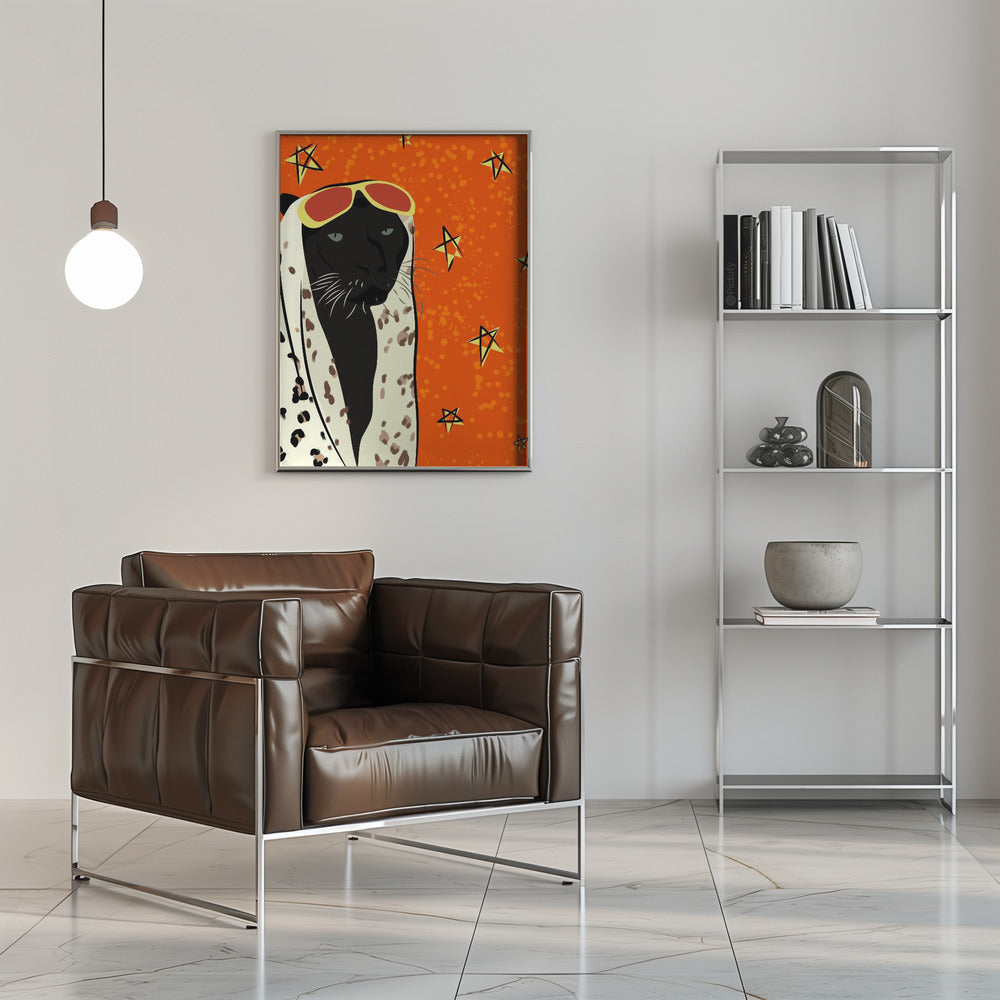 Panther In Style - Stretched Canvas, Poster or Fine Art Print I Heart Wall Art