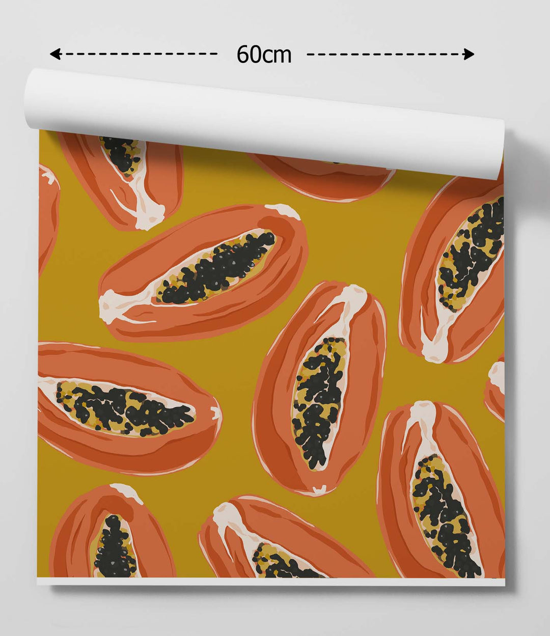 Papaya - Fruity Peel and Stick Removable Wallpaper