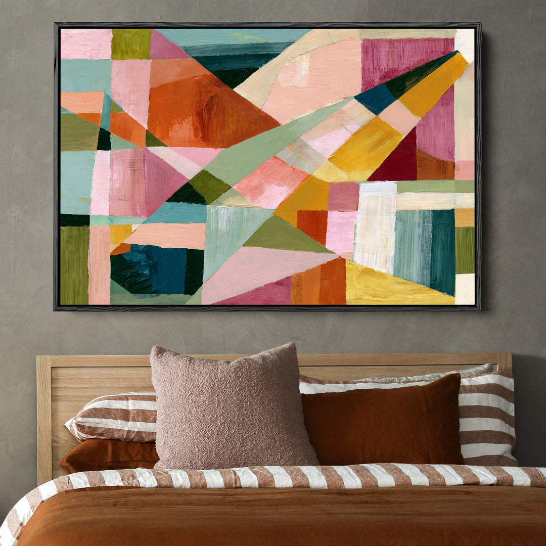 xxxx by IHeartStudio - Colourful Geometric Canvas Print