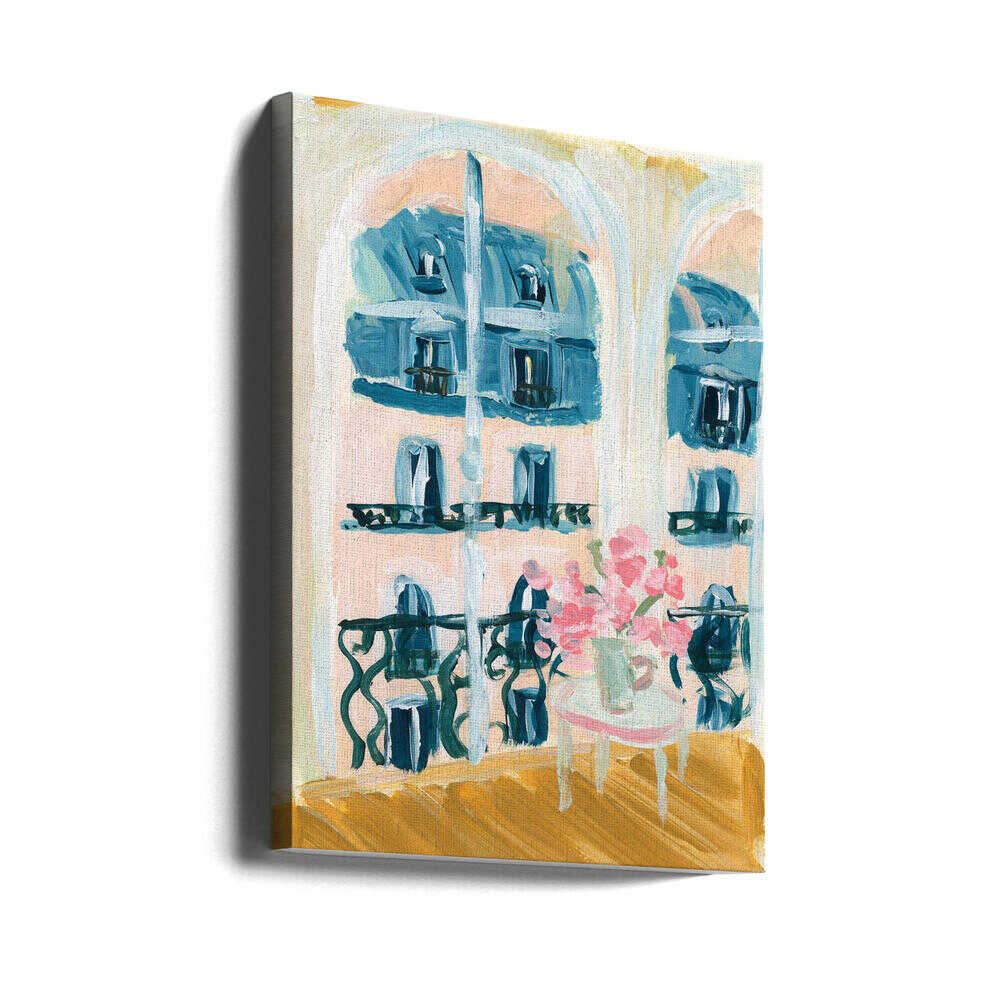 Paris Apartment Acrylic Painting - Stretched Canvas Poster or Fine Art Print