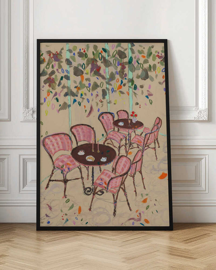 Paris bistro vibes - Stretched Canvas Poster or Fine Art Print