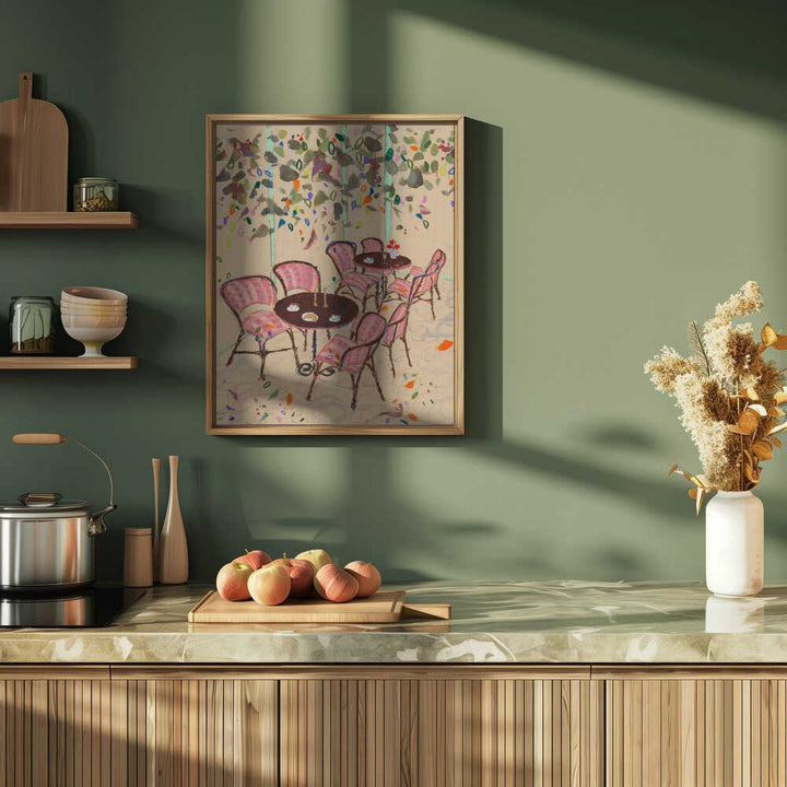 Paris bistro vibes - Stretched Canvas Poster or Fine Art Print