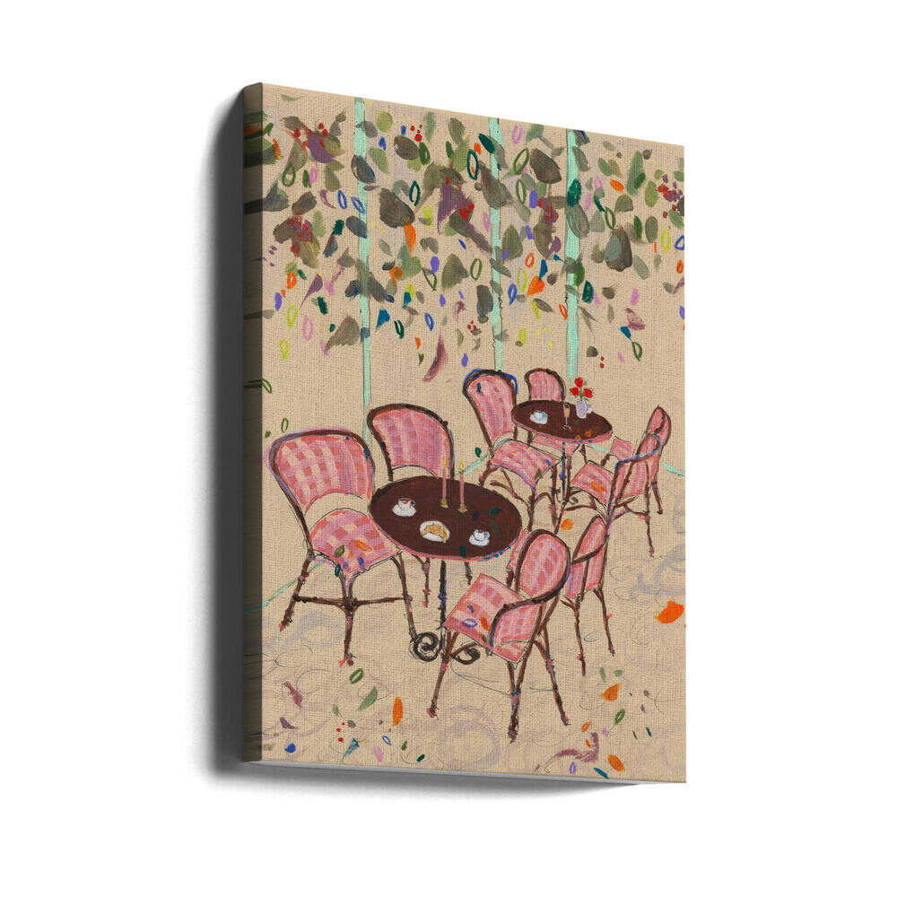 Paris bistro vibes - Stretched Canvas Poster or Fine Art Print