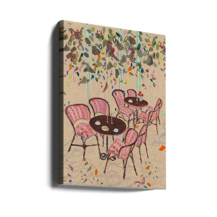 Paris bistro vibes - Stretched Canvas Poster or Fine Art Print