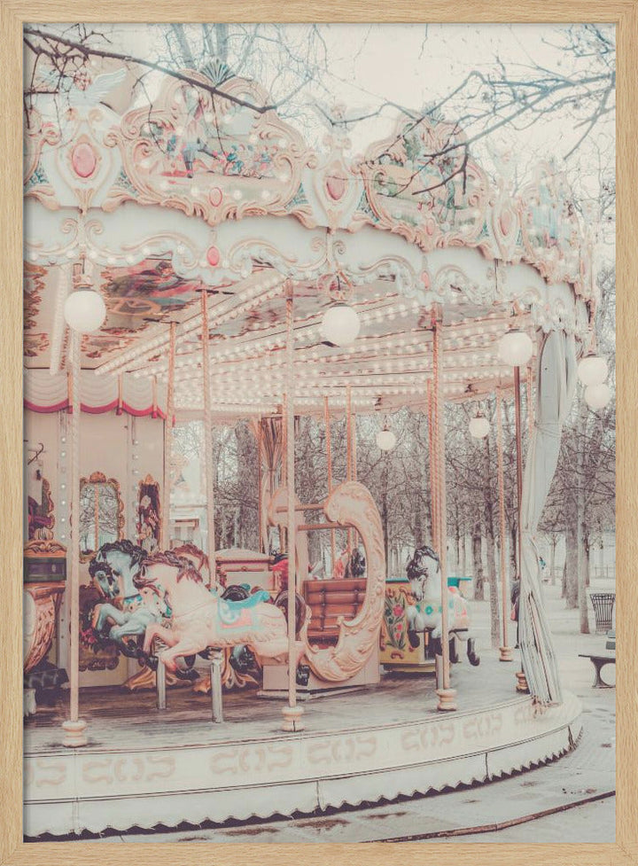 Paris Carousel II - Stretched Canvas, Poster or Fine Art Print I Heart Wall Art