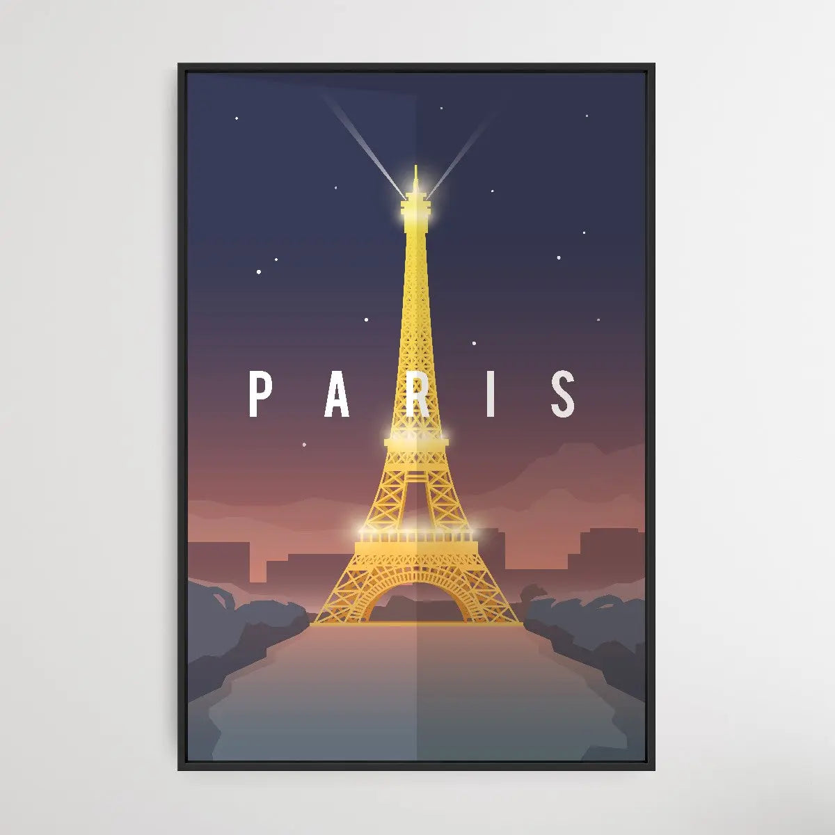 Paris France - Vintage Style Travel Print - I Heart Wall Art