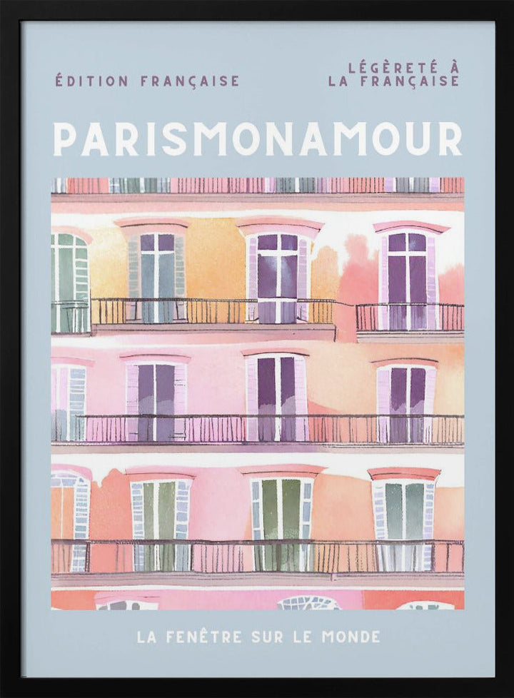 Paris mon Amour - Stretched Canvas, Poster or Fine Art Print I Heart Wall Art