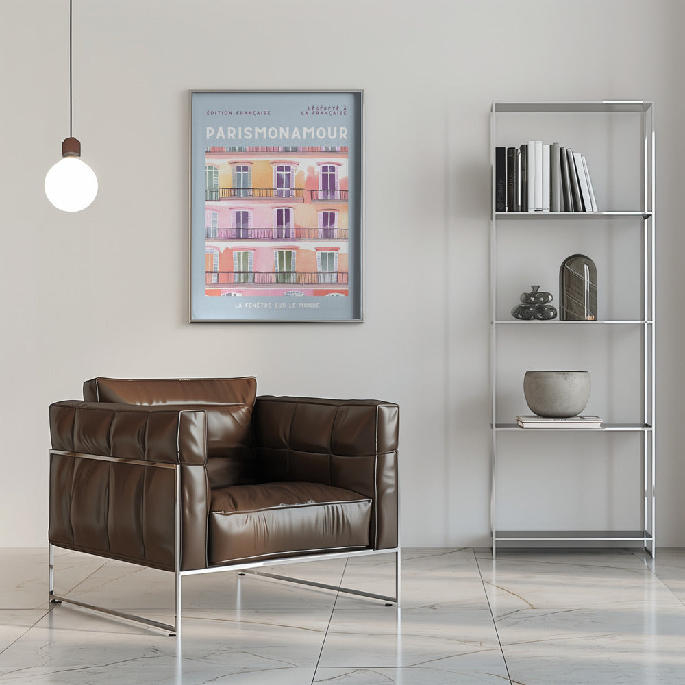 Paris mon Amour - Stretched Canvas, Poster or Fine Art Print I Heart Wall Art
