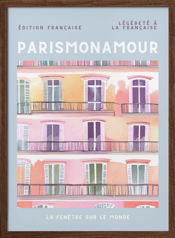 Paris mon Amour - Stretched Canvas, Poster or Fine Art Print I Heart Wall Art