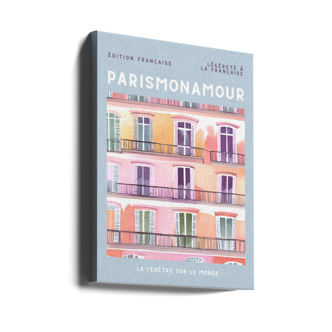 Paris mon Amour - Stretched Canvas, Poster or Fine Art Print I Heart Wall Art