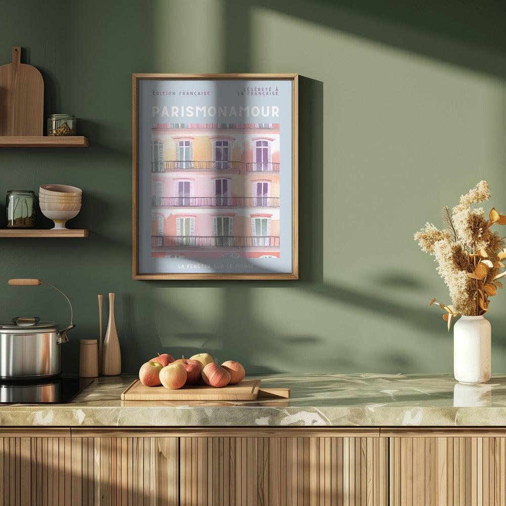 Paris mon Amour - Stretched Canvas, Poster or Fine Art Print I Heart Wall Art