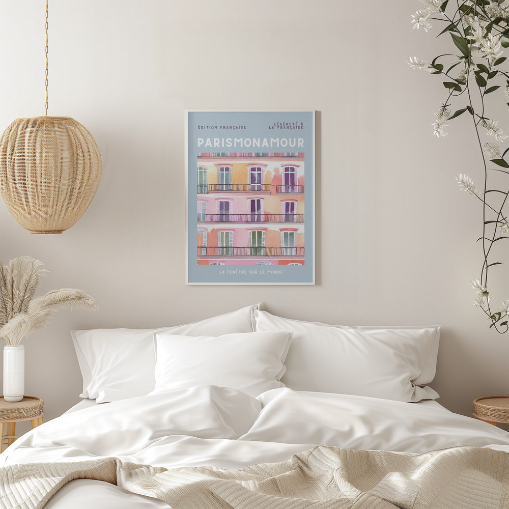 Paris mon Amour - Stretched Canvas, Poster or Fine Art Print I Heart Wall Art