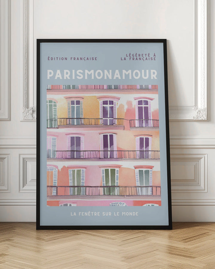 Paris mon Amour - Stretched Canvas, Poster or Fine Art Print I Heart Wall Art