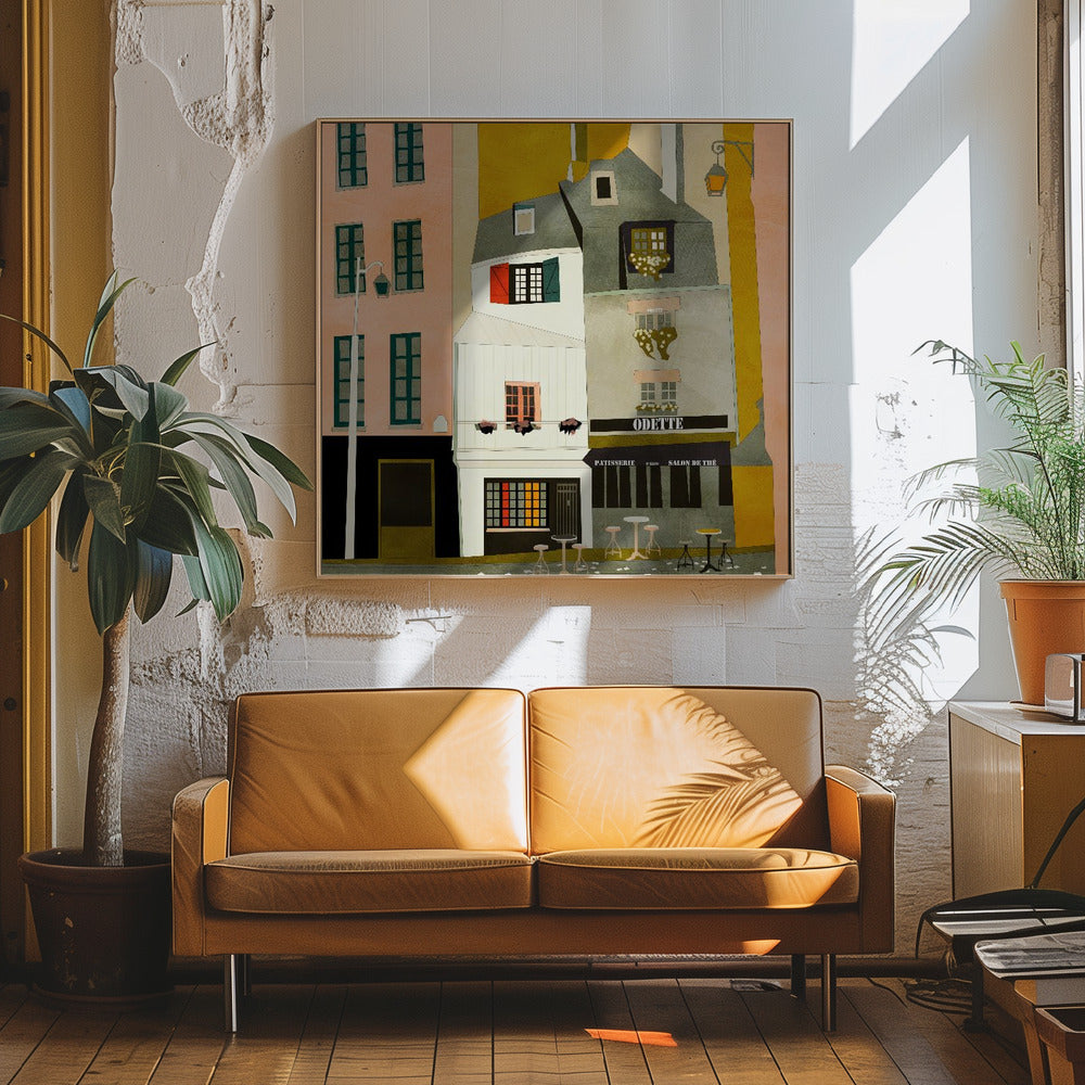 Paris, Montmartre 1 - Square Stretched Canvas, Poster or Fine Art Print I Heart Wall Art