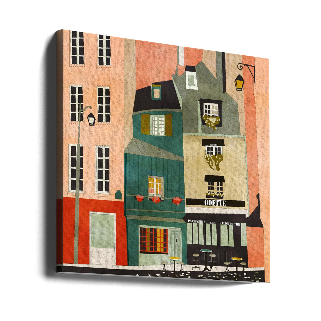 Paris, Montmartre 2 - Square Stretched Canvas, Poster or Fine Art Print I Heart Wall Art