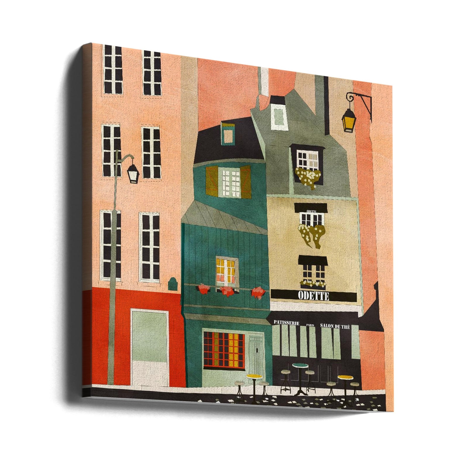 Paris, Montmartre 2 - Square Stretched Canvas, Poster or Fine Art Print I Heart Wall Art