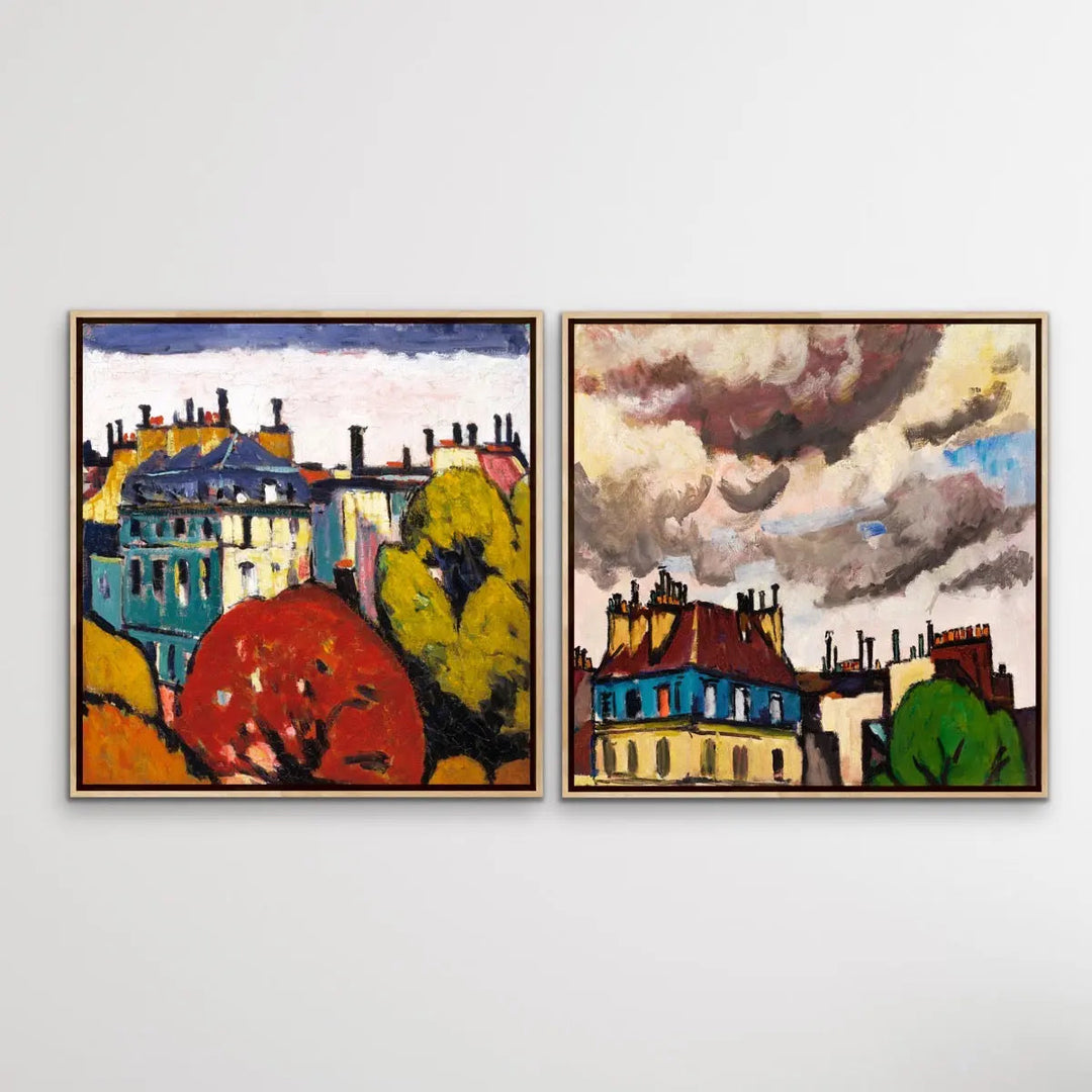 Paris Rooftops 1910-1914 - Set Of Prints of Original Paintings By Henry Lyman Sayen - I Heart Wall Art