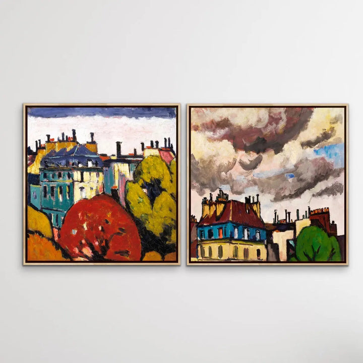 Paris Rooftops 1910-1914 - Set Of Prints of Original Paintings By Henry Lyman Sayen - I Heart Wall Art