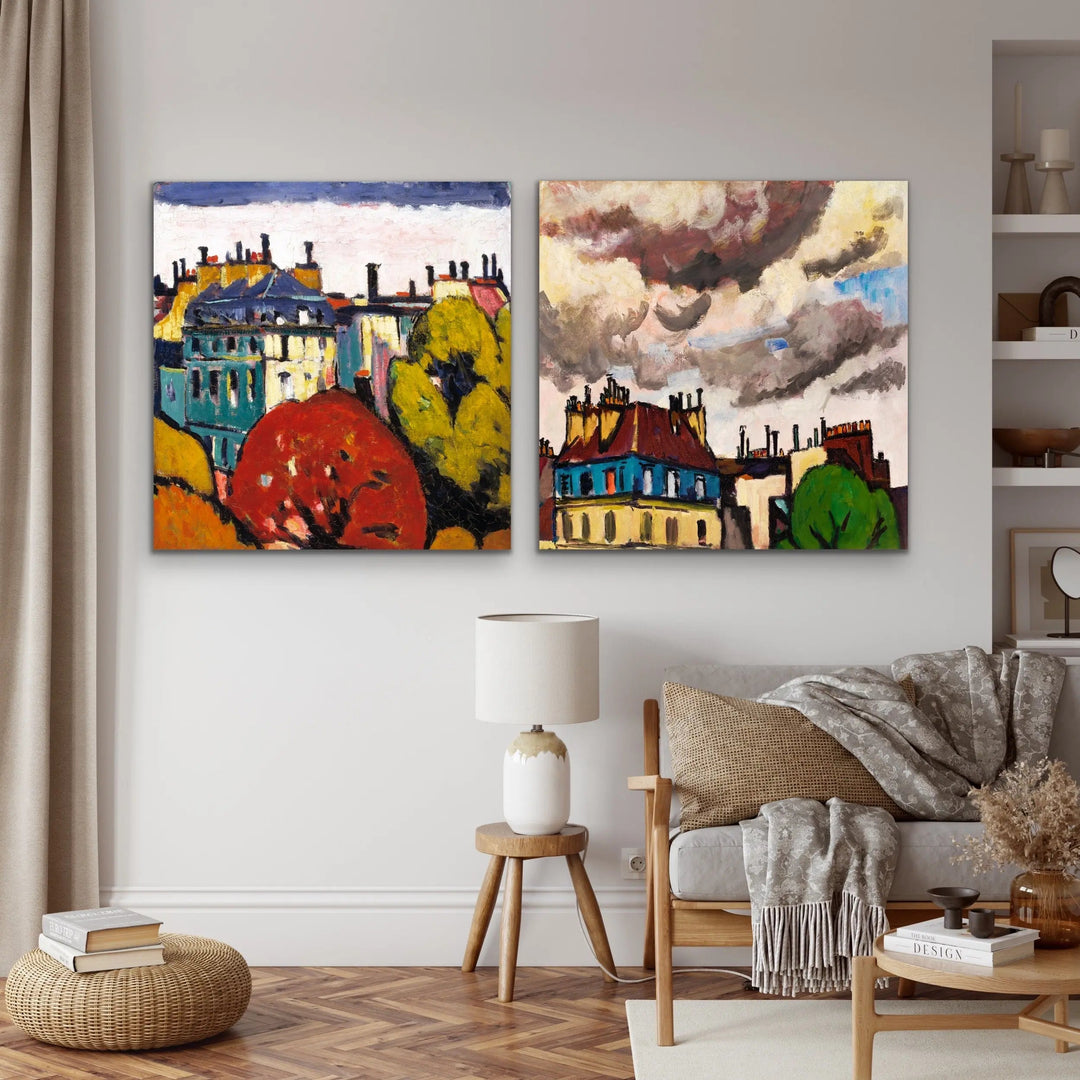 Paris Rooftops 1910-1914 - Set Of Prints of Original Paintings By Henry Lyman Sayen - I Heart Wall Art