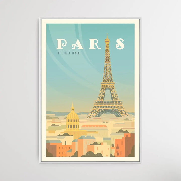 Paris Tower - Vintage Style Travel Print - I Heart Wall Art