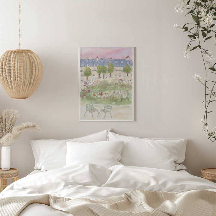 Parisian Garden 70x100 - Stretched Canvas, Poster or Fine Art Print I Heart Wall Art