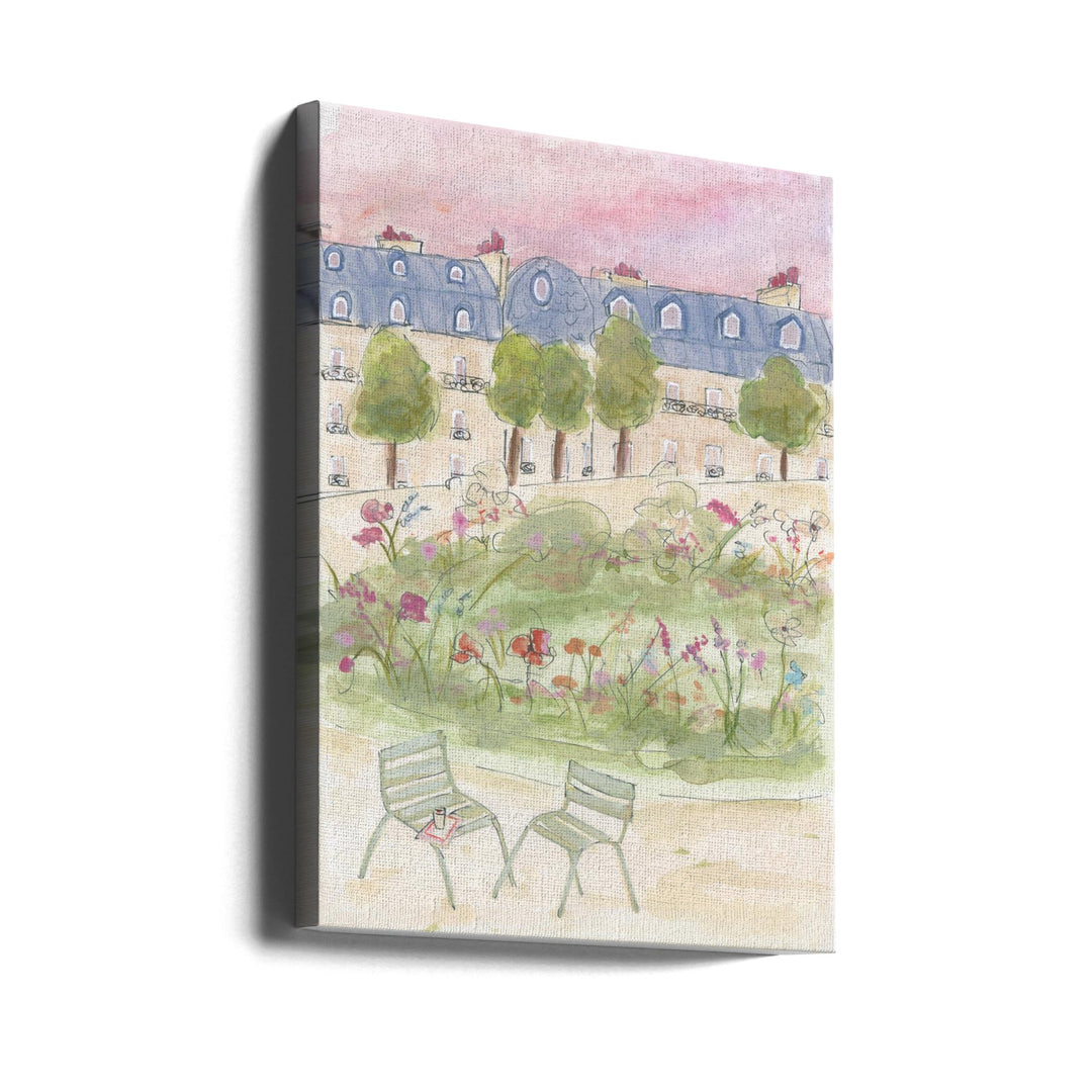 Parisian Garden 70x100 - Stretched Canvas, Poster or Fine Art Print I Heart Wall Art