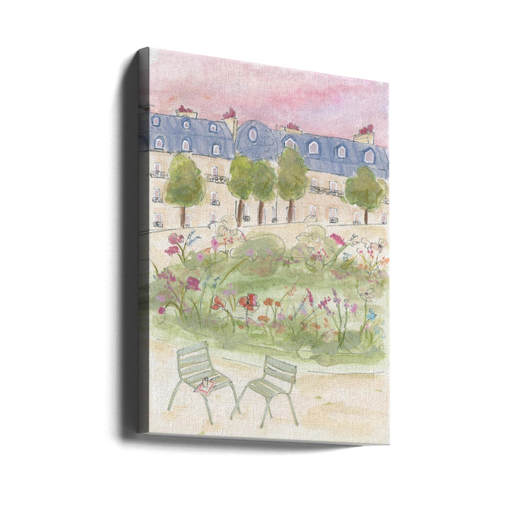 Parisian Garden 70x100 - Stretched Canvas, Poster or Fine Art Print I Heart Wall Art