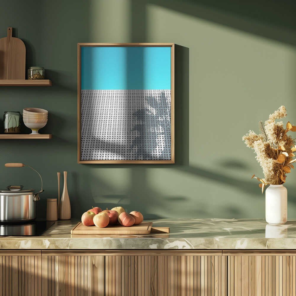 Parker Palm Shadow in Palm Springs - Stretched Canvas, Poster or Fine Art Print - I Heart Wall Art - Poster Print, Canvas Print or Framed Art Print