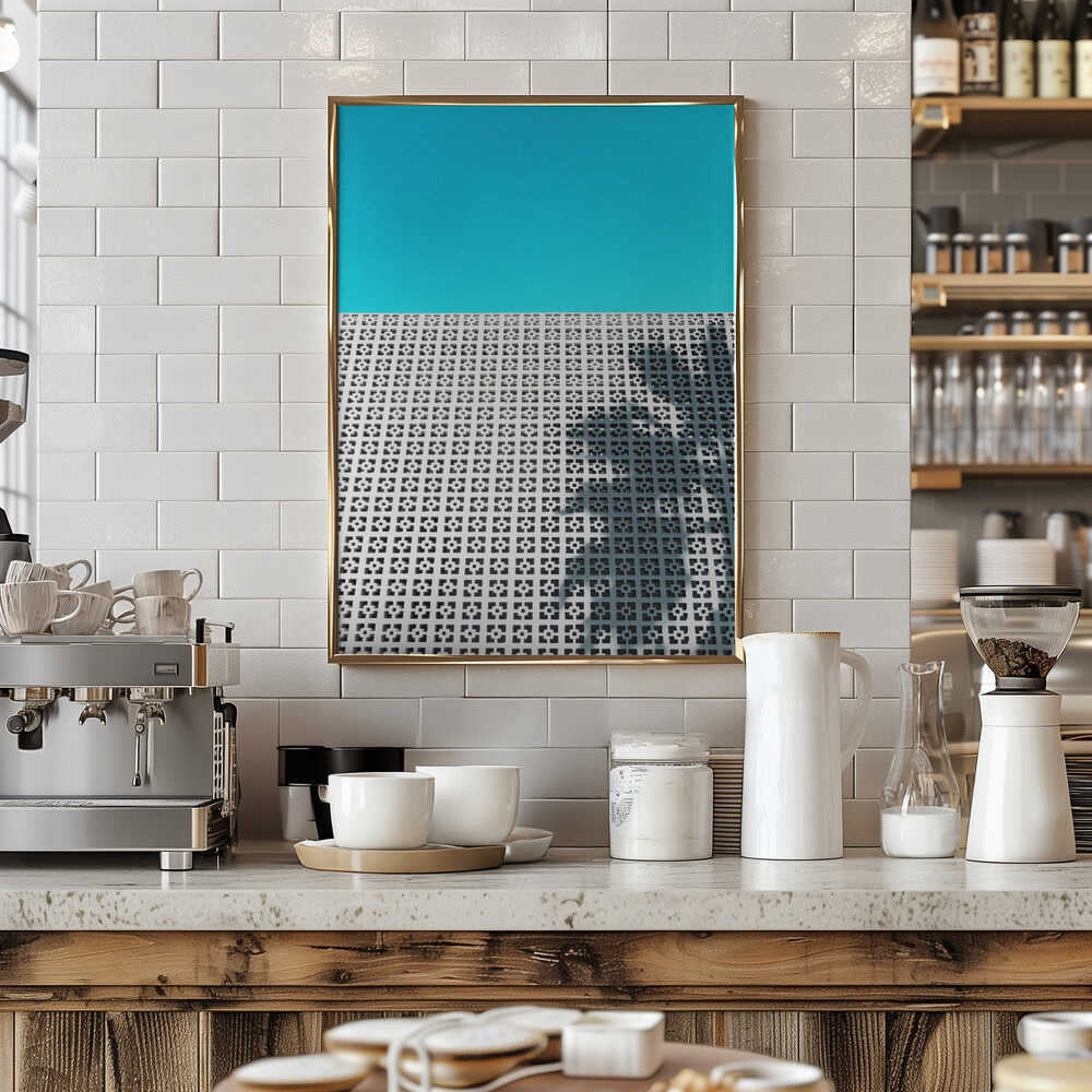Parker Palm Shadow in Palm Springs - Stretched Canvas, Poster or Fine Art Print - I Heart Wall Art - Poster Print, Canvas Print or Framed Art Print