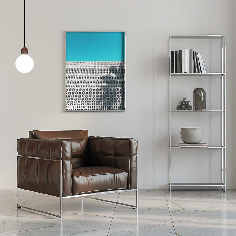 Parker Palm Shadow in Palm Springs - Stretched Canvas, Poster or Fine Art Print - I Heart Wall Art - Poster Print, Canvas Print or Framed Art Print