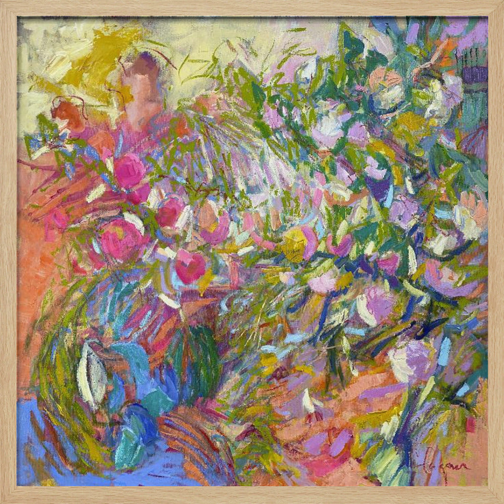 Df601passion Fruit - Square Stretched Canvas, Poster or Fine Art Print I Heart Wall Art