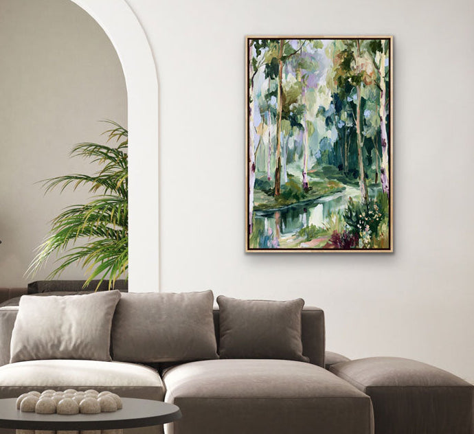 Past The Gate I by IHeartStudio - Square Australian Eucalyptus Bush Garden Nature Canvas Art Print